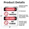 Signmission No Smoking Danger Sign, Vinyl Decal, 3.5in W x 5in L, 2PK OS-2PACK-DS-D-35-VS-1469 - alternate 2